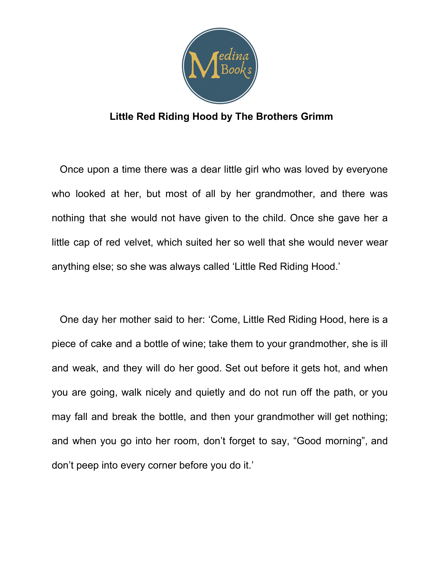 Little Red Riding Hood Read-Along Sheet - Image 2